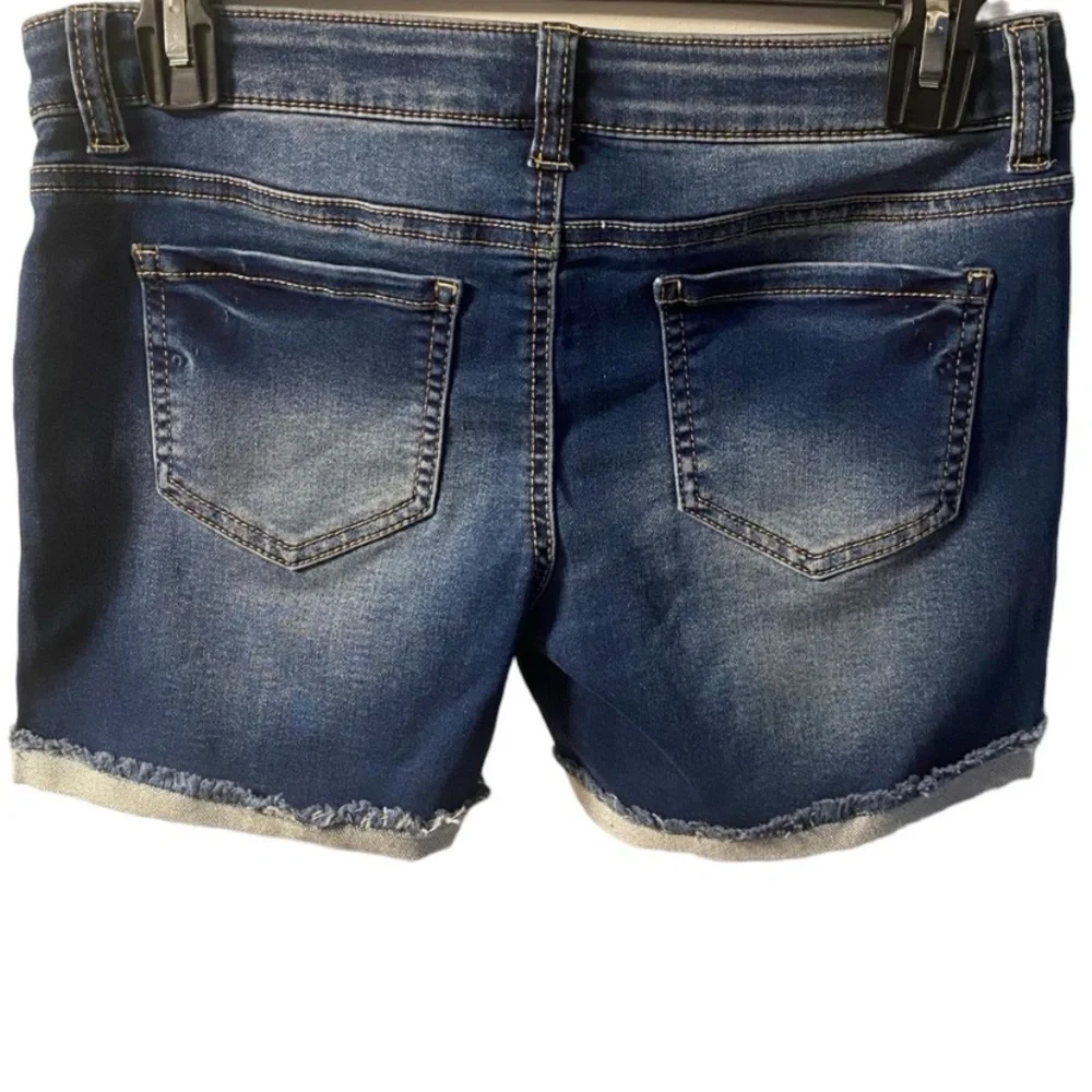 Hippie Girl Midi‎ Jean Shorts Regular Rise Super Soft Stretch Adjustable Waist